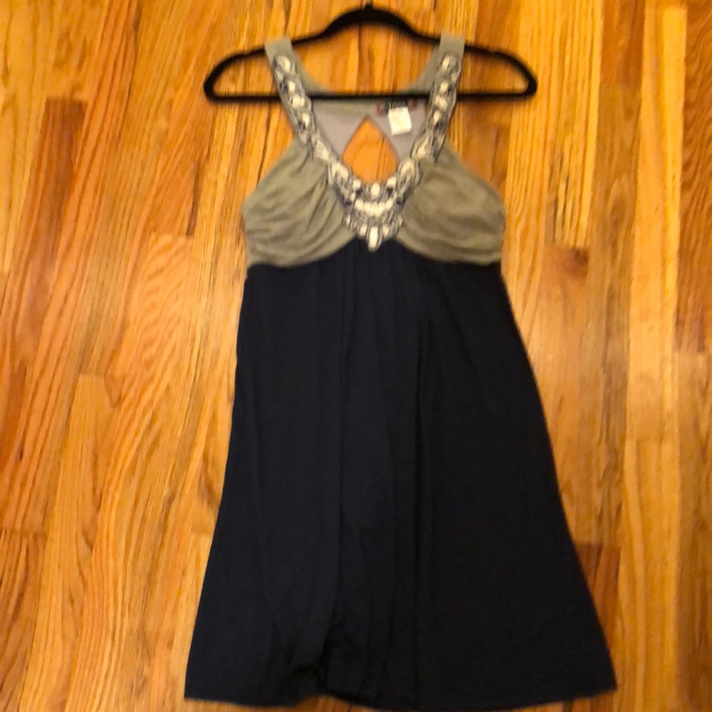 Trixxi navy gray white summer very cute dress M